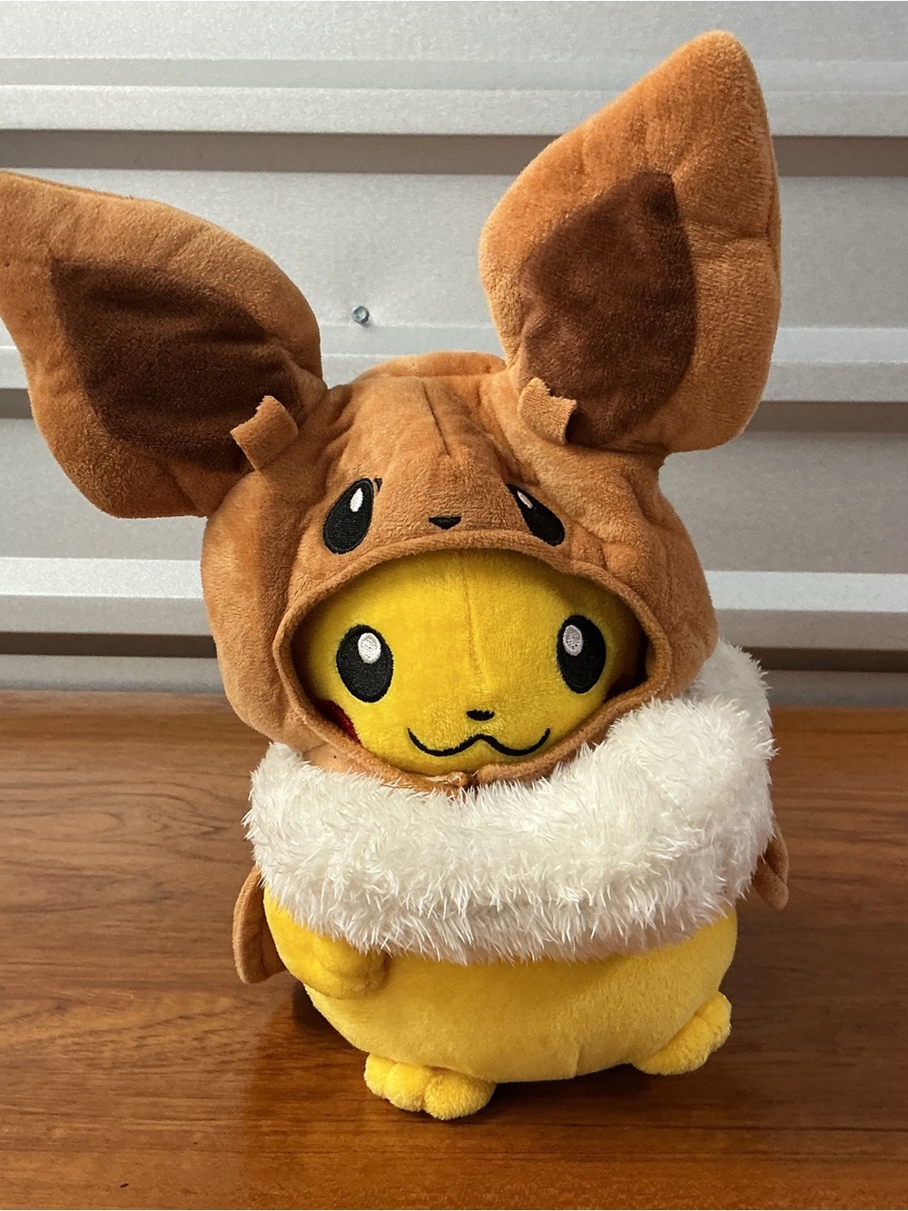 Pokemon Pikachu Cosplay Eevee Hoodie Poncho Plush Stuffed Animal